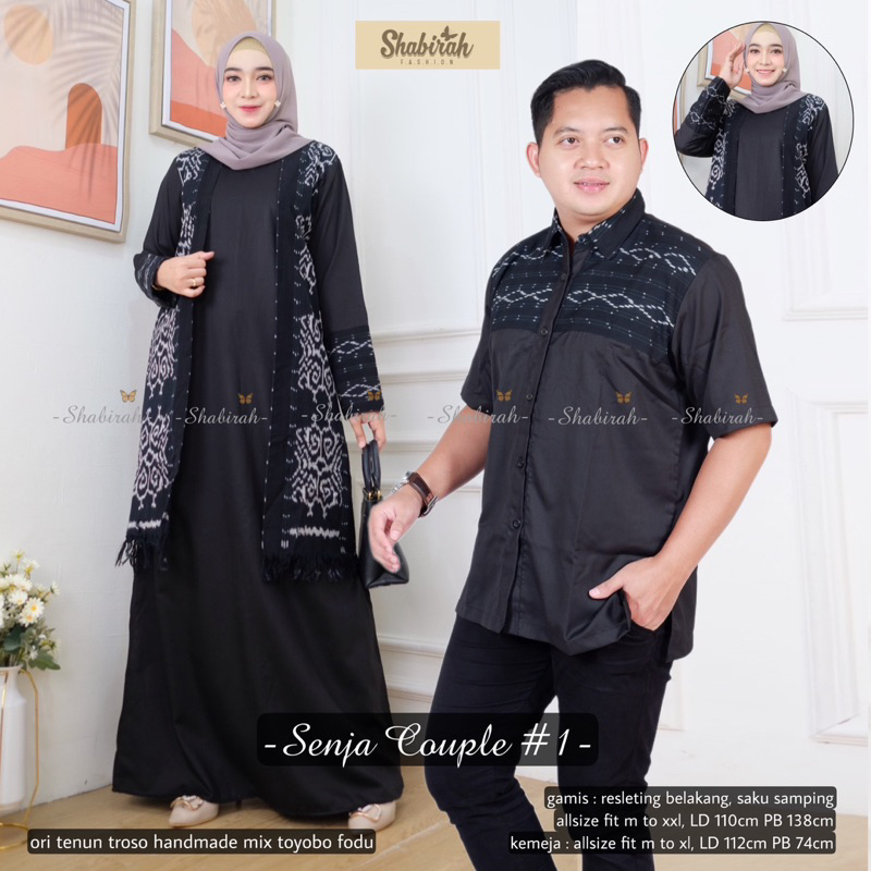 TERBARU - SENJA COUPLE GAMIS TENUN TROSO MIX POLOS TOYOBO FODU / COUPLE KONDANGAN / COUPLE GAMIS PES