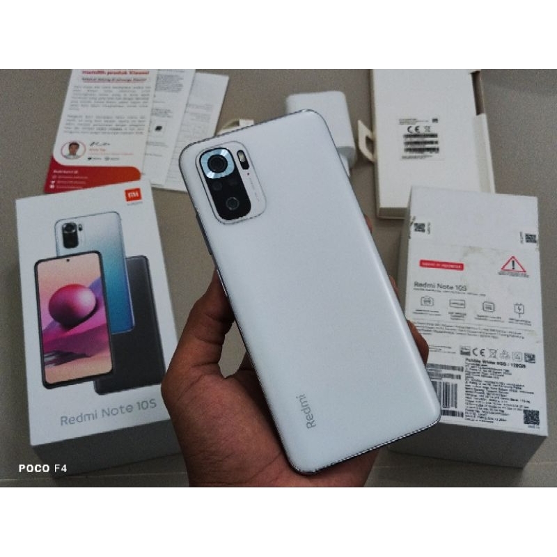 Xiaomi Redmi Note 10S 10 S White Putih Ram 6 GB - 128 GB FULLSET Garansi Resmi Indonesia