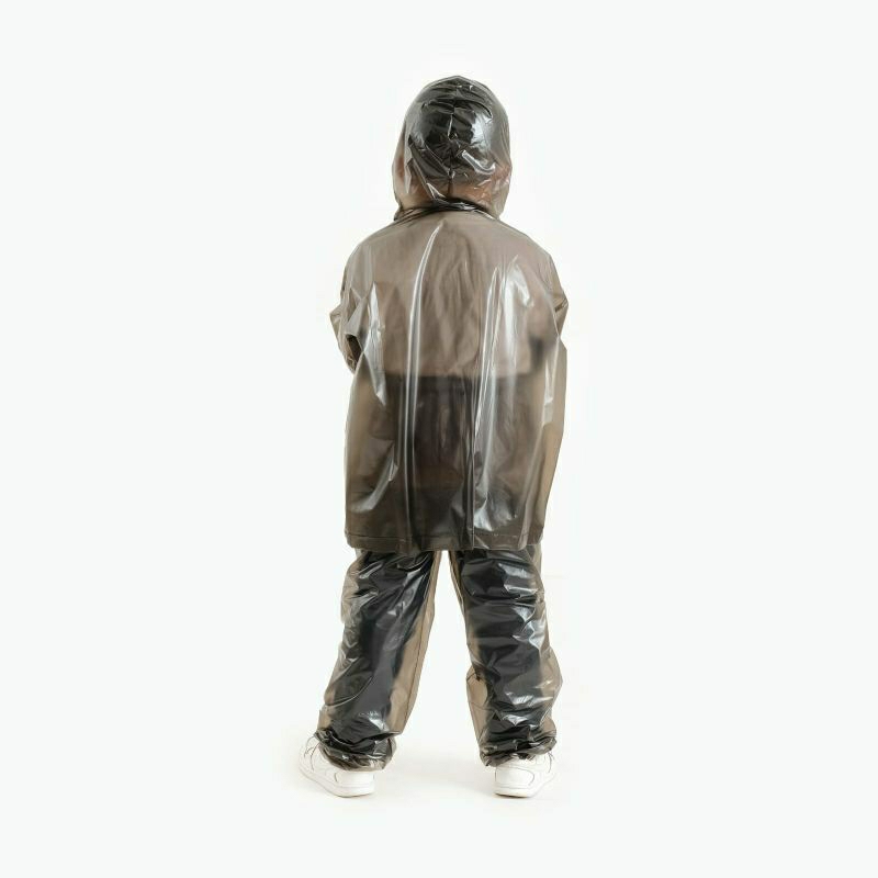 Jas Hujan Karakter Anak Kids Setelan &amp; Coat Hitam Mantel Ponco Anak 5-10 Tahun / Jas Hujan Anak / Mantel Anak Pelindung Hujan