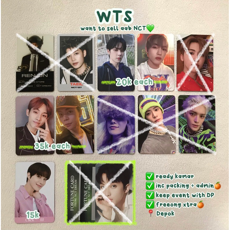 photocard nct official pc renjun taeil kun chenle winwin johnny jungwoo lenti scratch pb universe di
