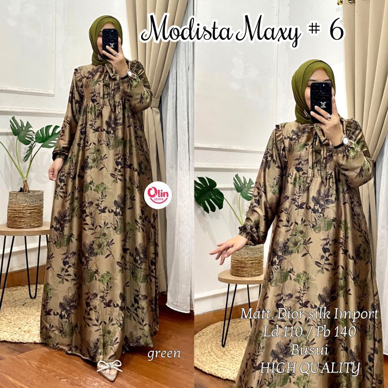 Modista Maxy LD 110 cm Gamis Bahan Dior Silk Premium