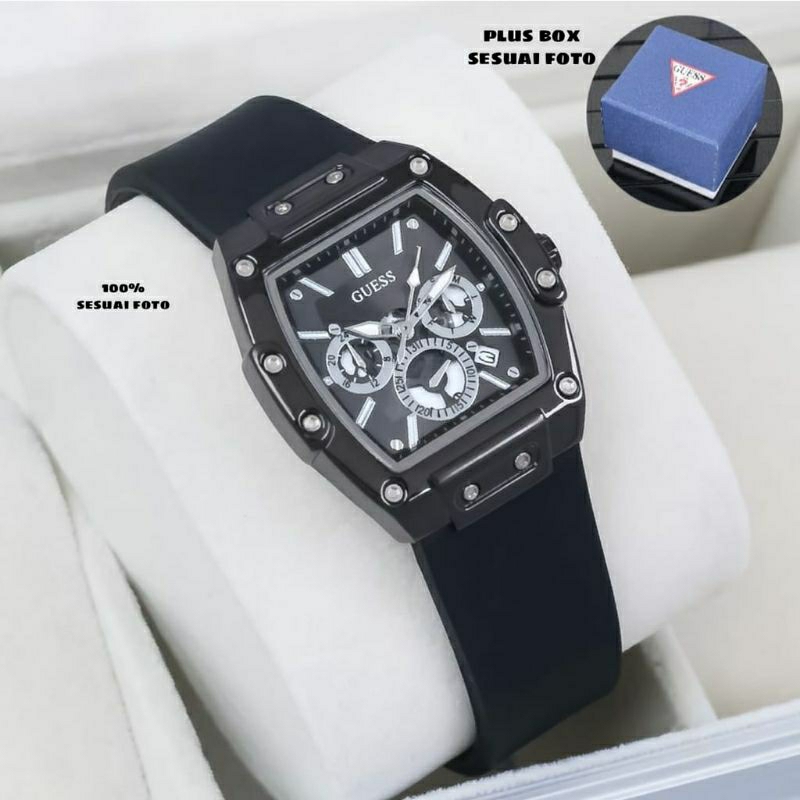 Jam Tangan Guess Wanita Rubber Anti Air Kasual Bisa COD