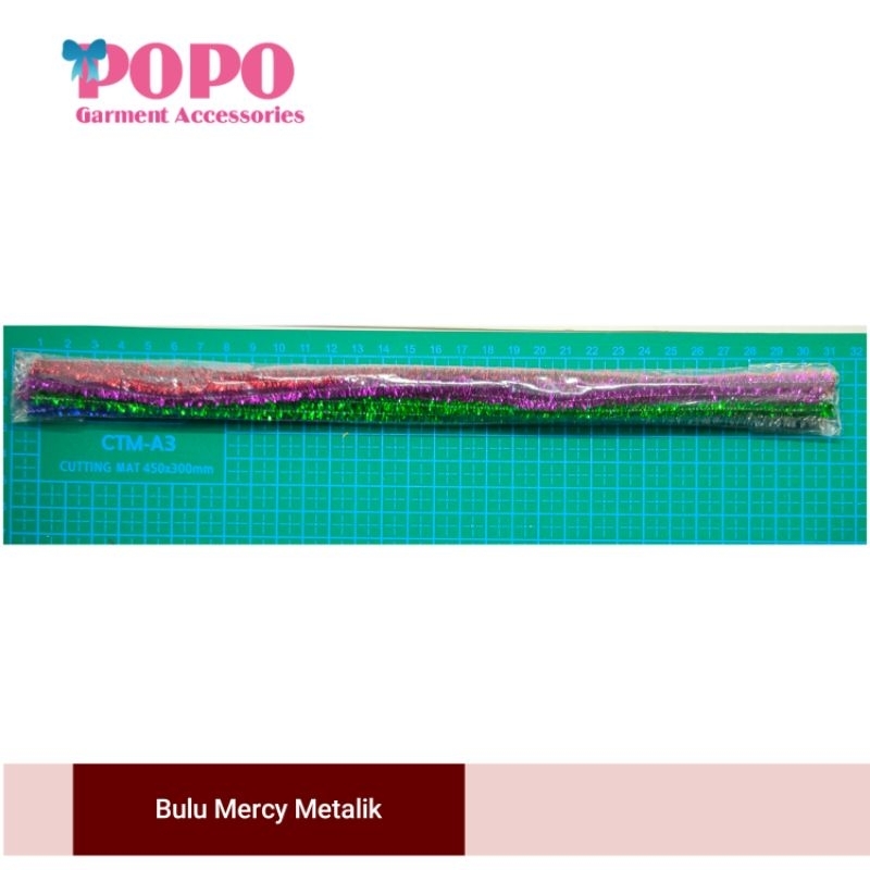 bulu mercy / bulu metalik 1 bks (isi:10pcs)