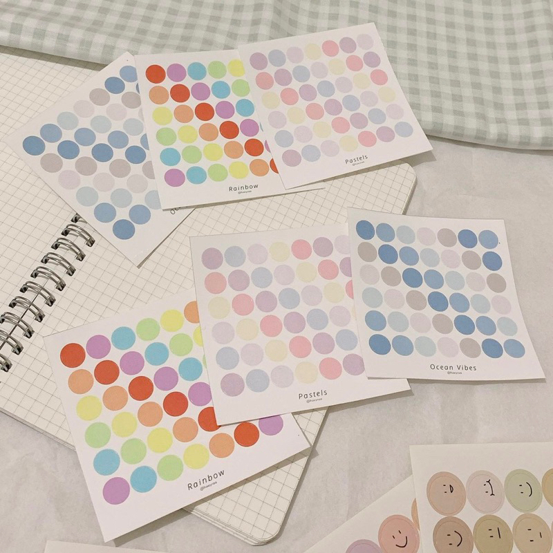 

Small Dotted Stickers | Aesthetic Stiker Bulat Mini untuk Scrapbook Journal