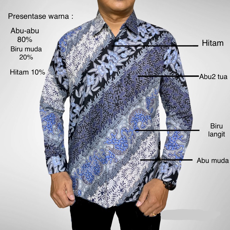 ABU MOTIF TERBARU,Couple ayah dan anak warna abu abu lapisan furing hero,Kemeja batik Premium,Batik Solo,Kemeja Jumbo