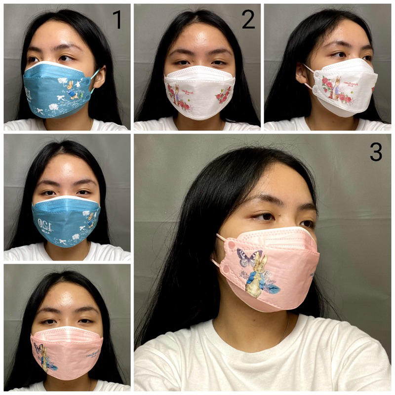 [ISI 5 PCS] MASKER KF94 IMPORT PETER RABBIT KELINCI SERIES 3 PLY DEWASA