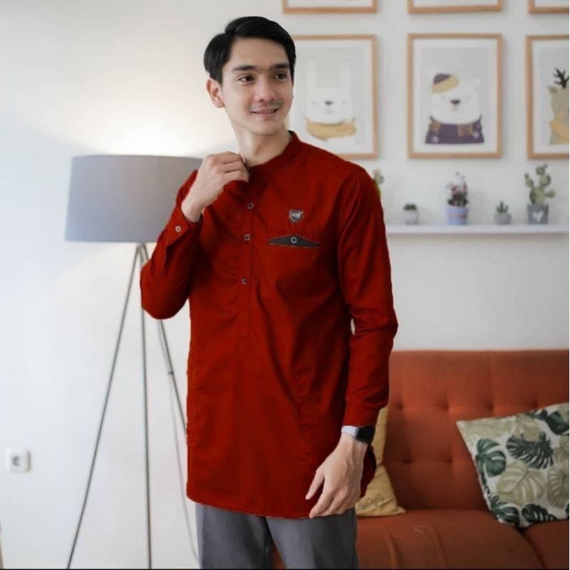 Baju Koko Pria Dewasa Baju Koko Lengan panjang