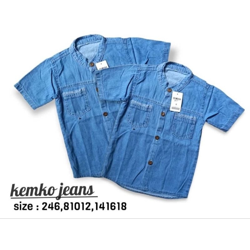 Kemeja Jeans Anak Pendek 1-10 Tahun