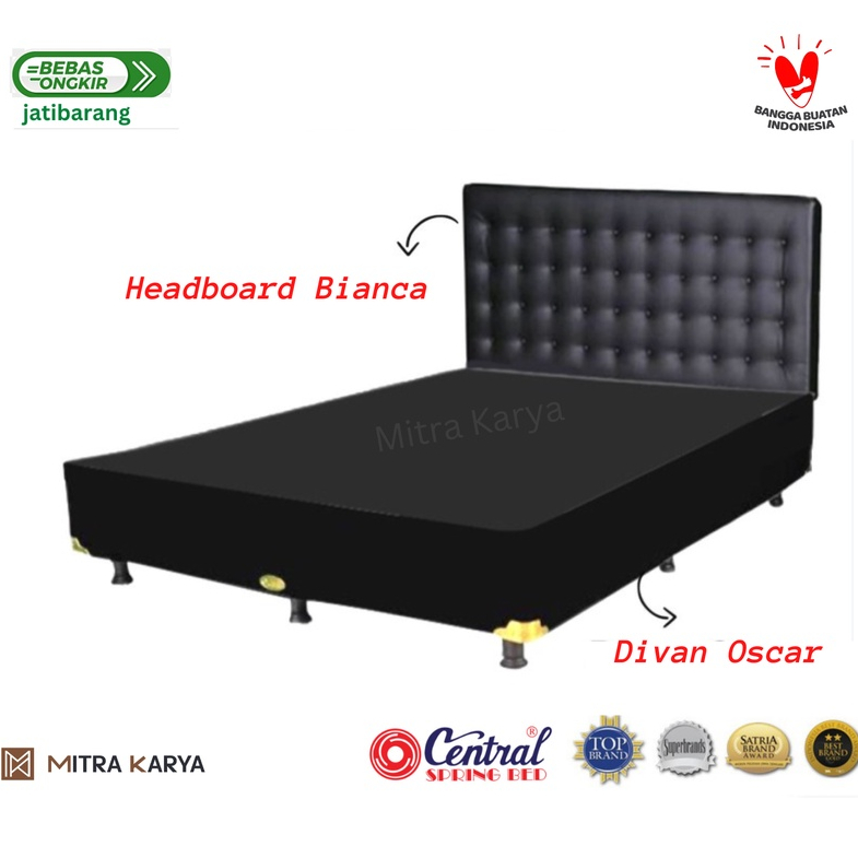 Dipan dan Sandaran Central Springbed Set / Set Ranjang Dipan Central