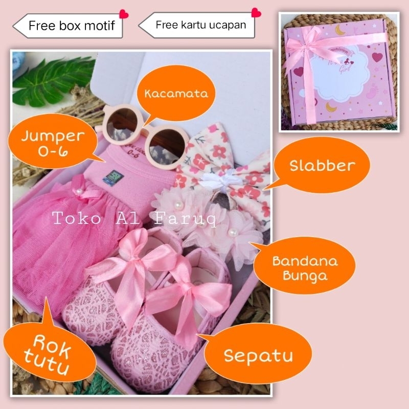 Hampers Bayi Perempuan Cewek Parcel Baby Gift Set Kado Lahiran Varian Tutu