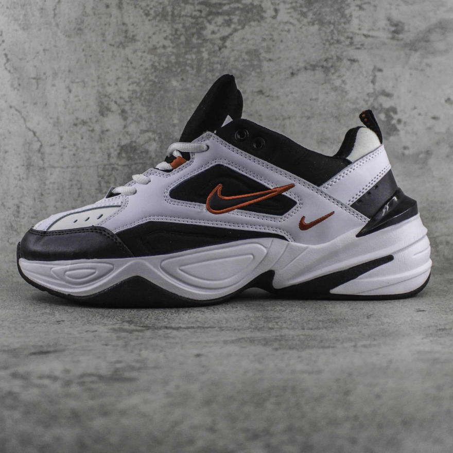 SEPATU OLAHRAGA M 2K TEKNO BLACK WHITE SNEAKERS PRIA WANITA HITAM PUTIH - KS118
