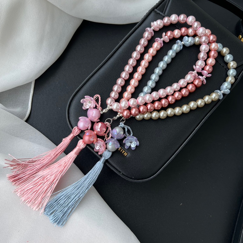 Tasbih Mutiara Cantik | Handmade Gift | Tasbih Zikr Beads | Tasbih Multifungsi | Tasbih Gelang