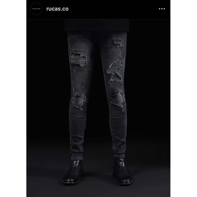 RUCAS Grey Caviar Leather Jeans - 32 (BNOB)