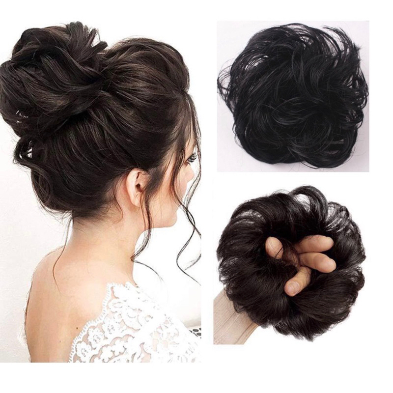 SANGGUL KARET / KUNCIRAN UMBUL CEPOL BUN KOREA HAIRCLIP WIG