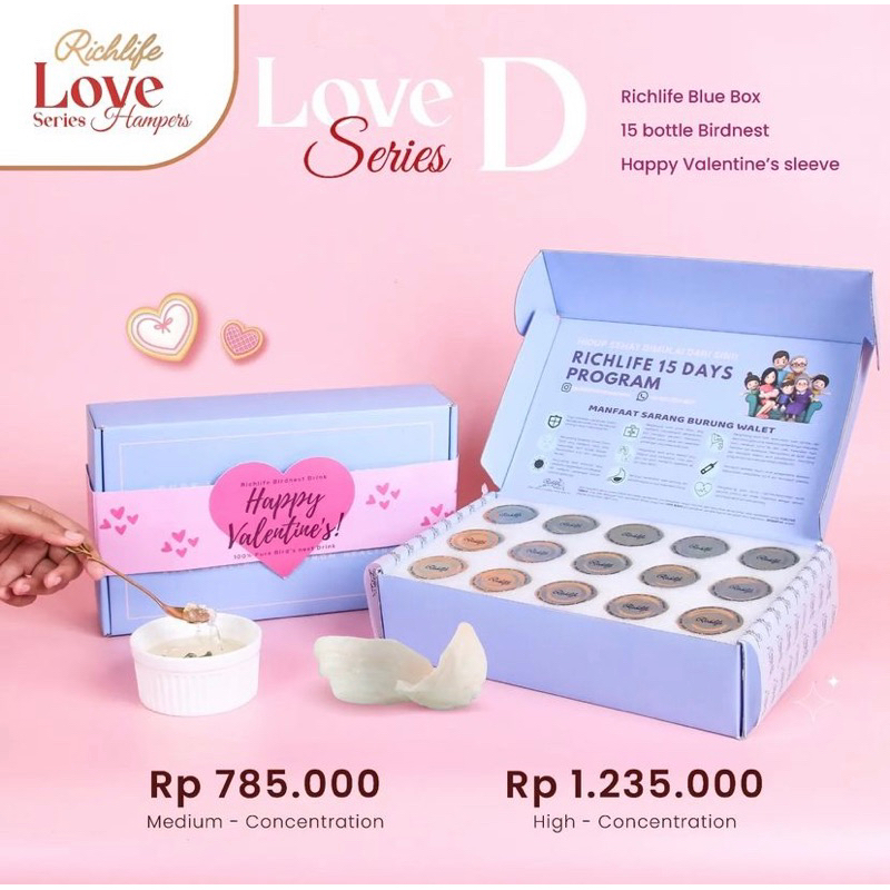 

HAMPERS VALENTINE BIRDNEST-SARANG BURUNG WALET (LOVE D-15BOTOL)