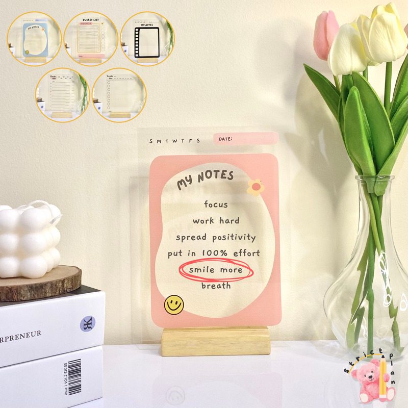 

[UV PRINT] Acrylic Planner A5 To do list notes Korean aesthetic cute ins