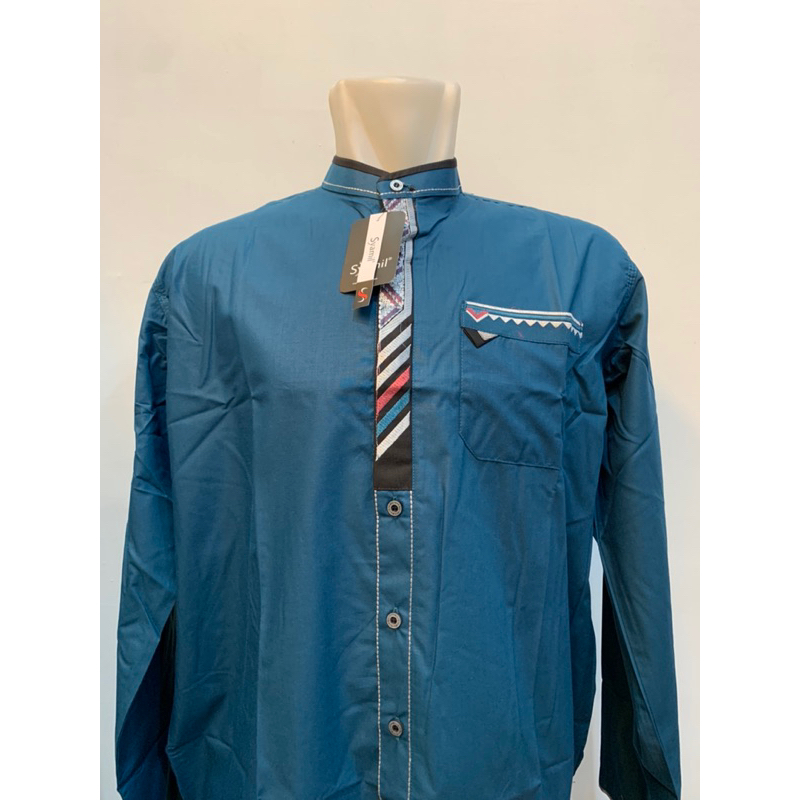 Baju Koko Dewasa Syamil Katun Import | Busana Muslim Murah Kemko Pria Lengan Panjang