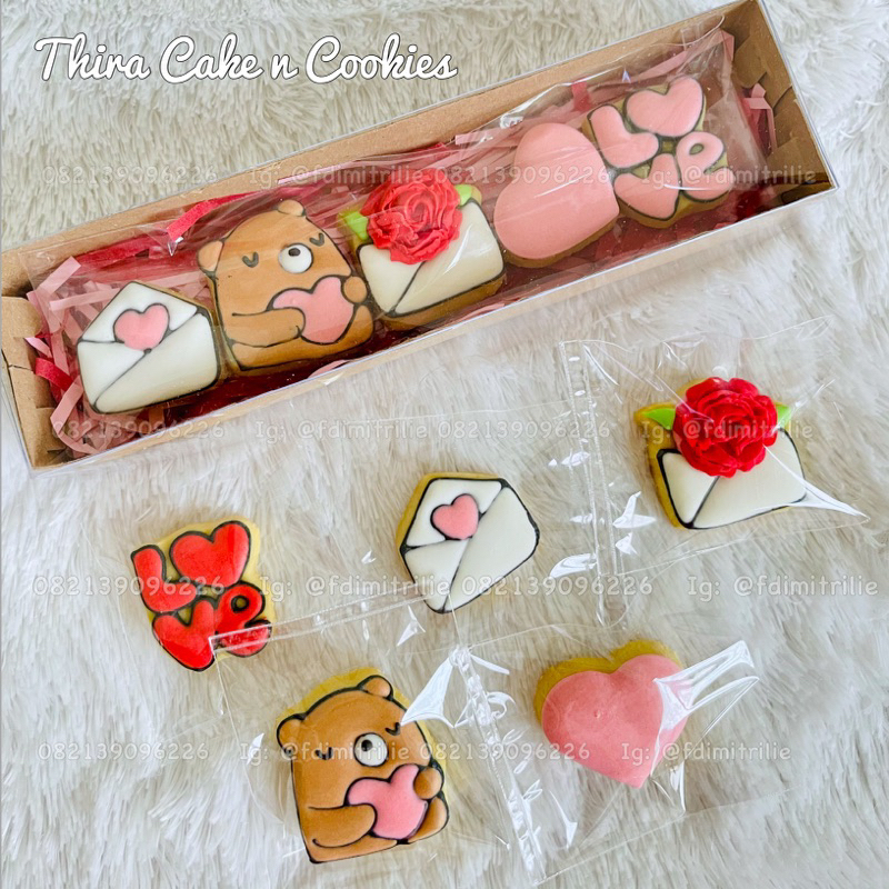 

READY BUY 2 GET 3 cookies lucu kukis gift kado valentine kue kering love