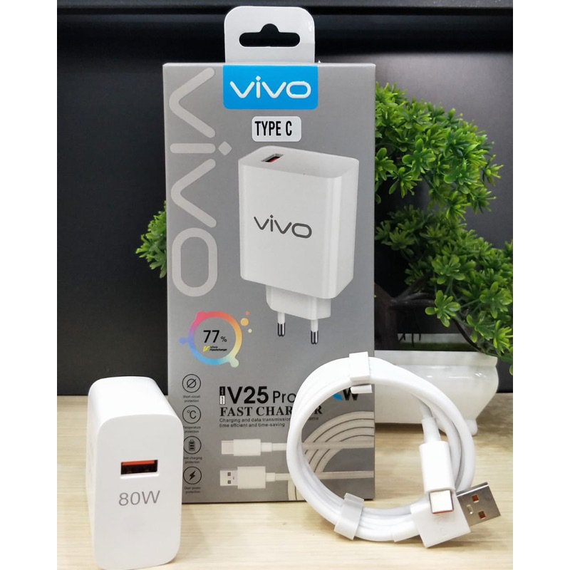 Travel Charger Vivo V25 Pro 80watt Micro Dan Type C Super fast Charging Promo Sen