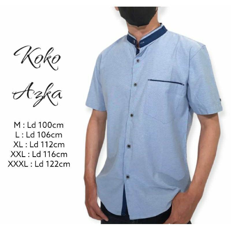 Kemeja Koko Kemeja Kerah Shanghai Polos Ukuran M L XL XXL XXXL KK05