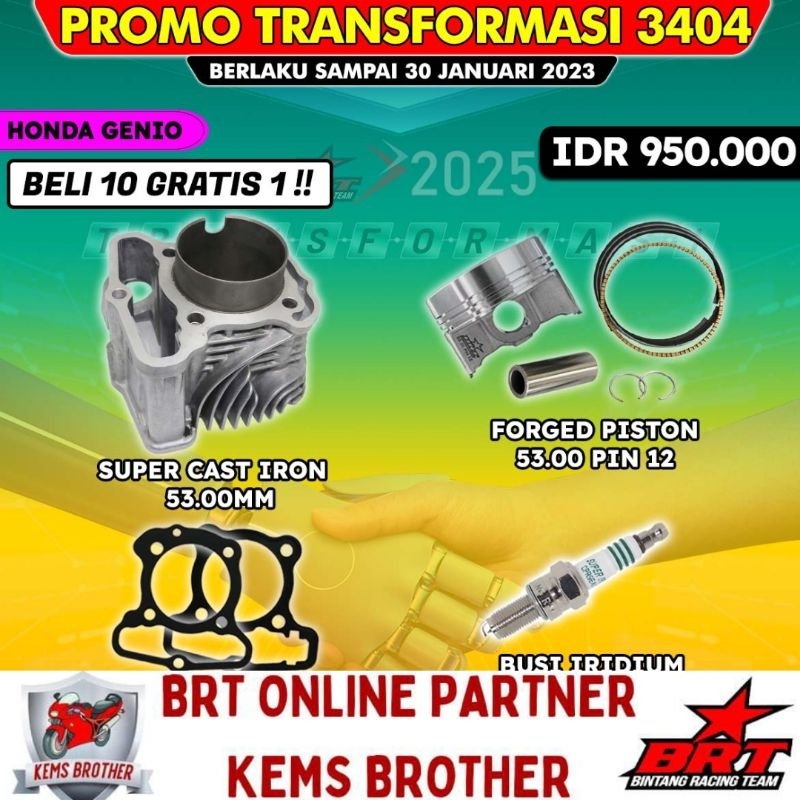 BLOK BRT GENIO BEAT 2020 BOREUP 139CC