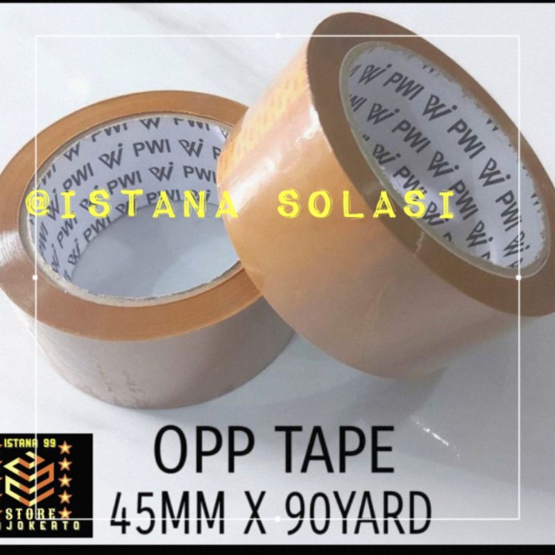

opp warna coklat panjang 90yard lebar4,5mm