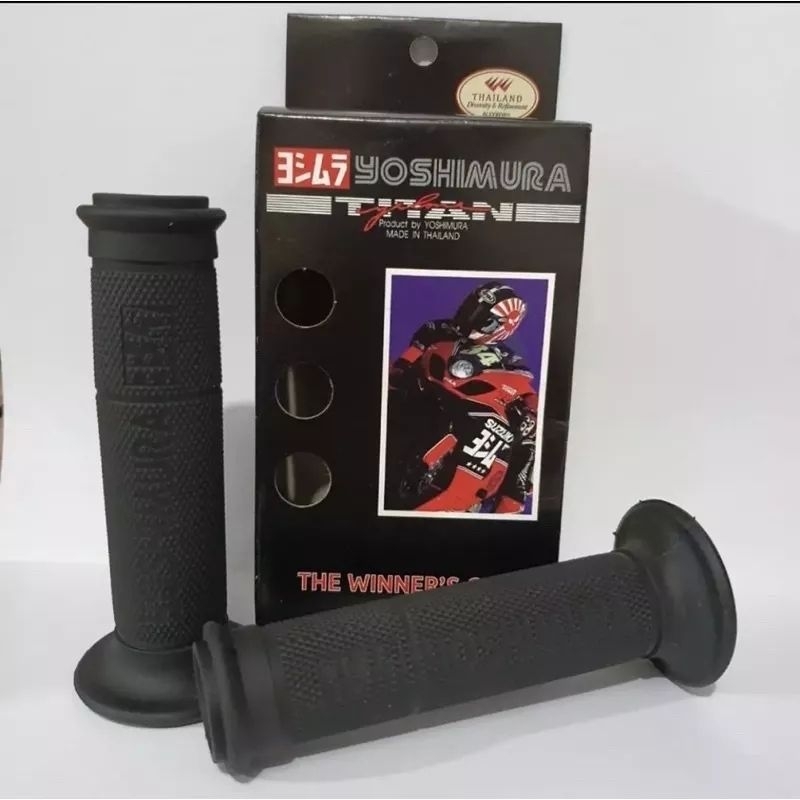 Handgrip Yoshimura Grip Motor Import Yoshimura Hitam Polos Universal