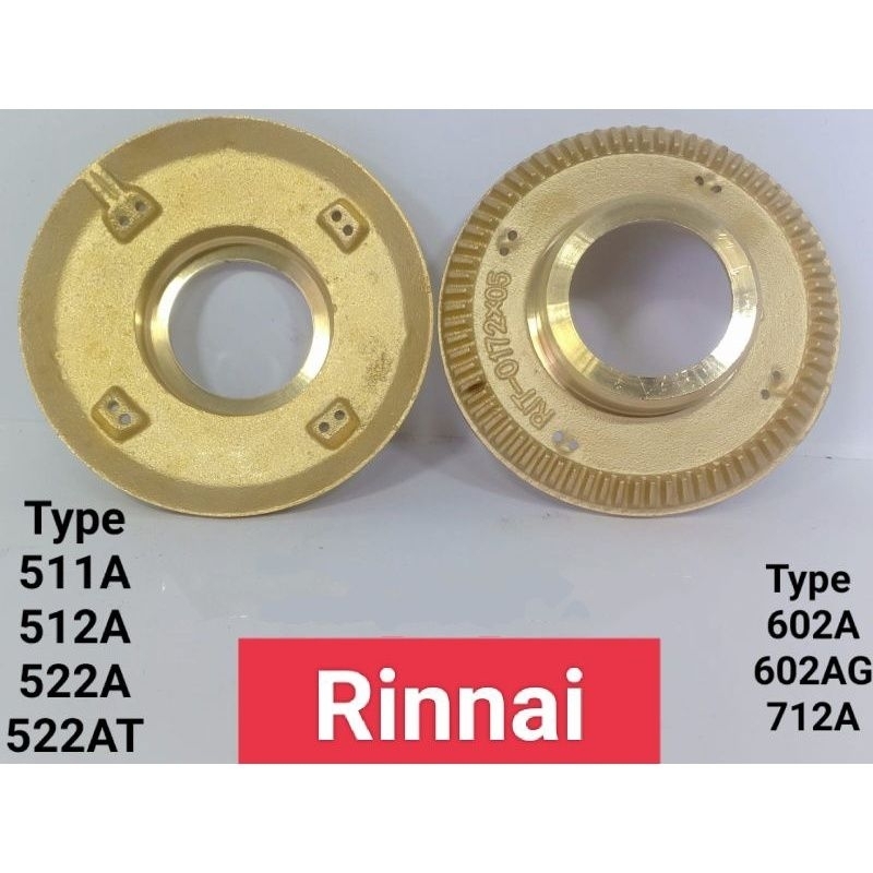 US284 Burner Kuningan Kompor Gas Rinnai Type A/AT/AG By Toko Haji Usman