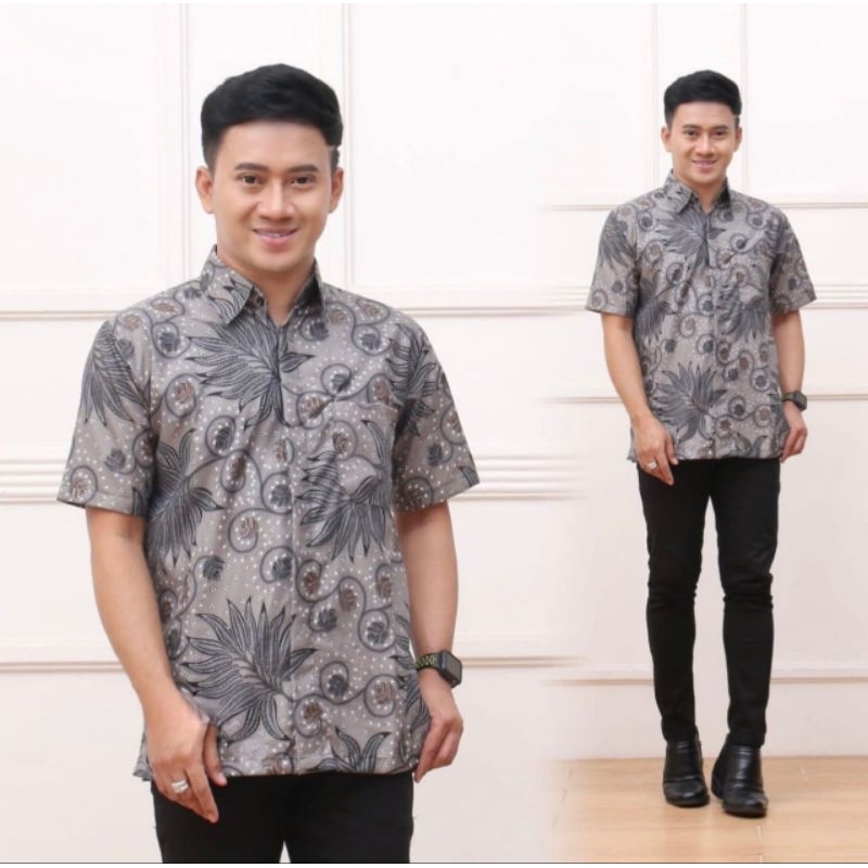 BATIK COUPLE HEM BLOUSE LENGAN PENDEK MOTIF TERBARU