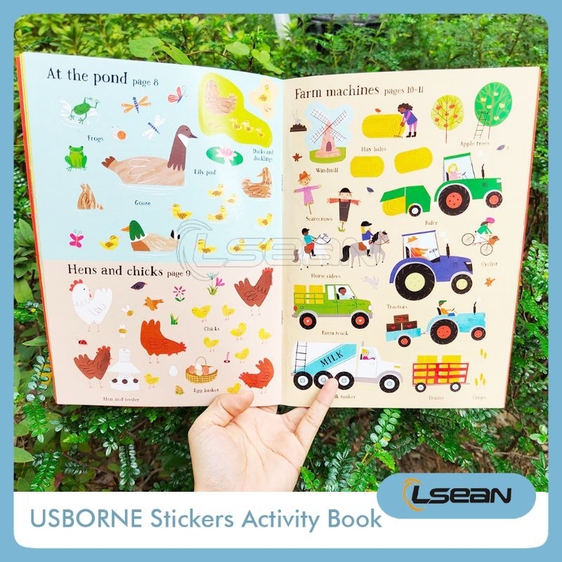 USBORNE Little First Stickers Preschool English Activity Buku Edukasi Pengetahuan Umum Anak