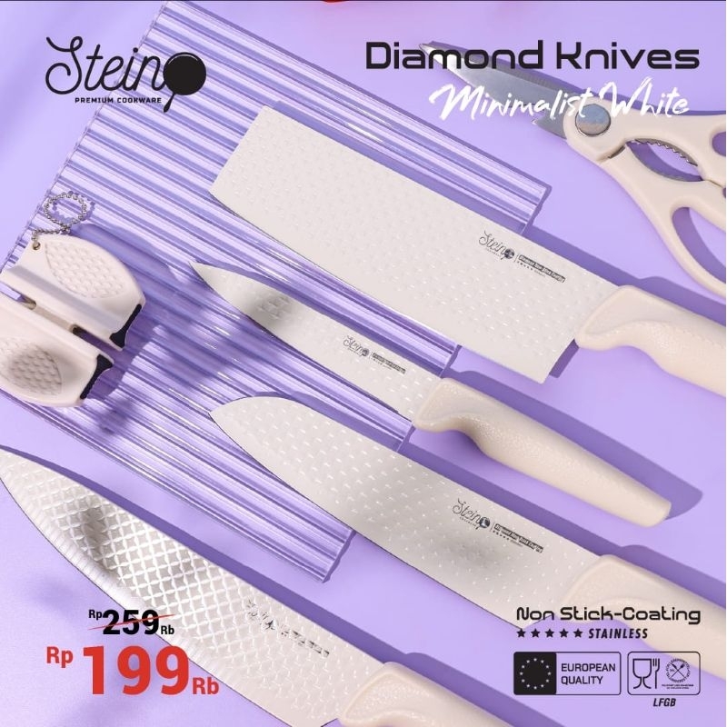READY STOCK set pisau dapur steincookware DEBM **