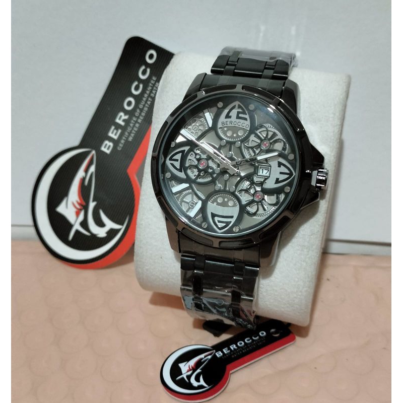 JAM TANGAN PRIA BEROCO RANTAI STAINLES STEEL TAHAN AIR WATER