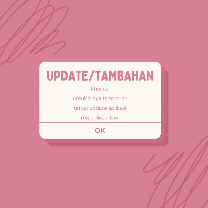 

PRODUK KHUSUS REQUEST/BIAYA TAMBAHAN/UPDATE