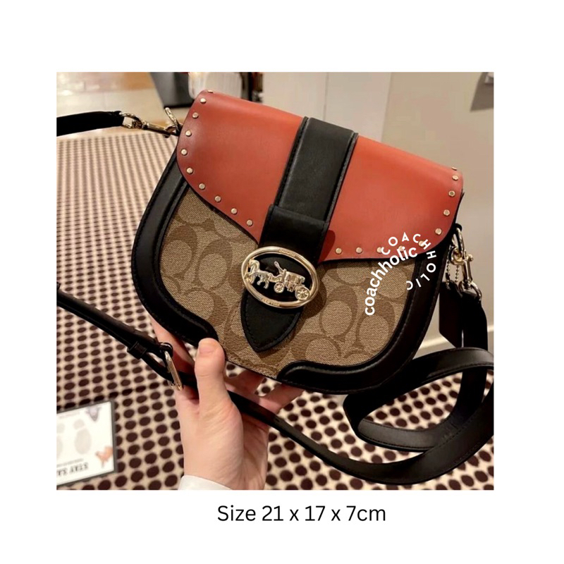 coach georgie saddle bag