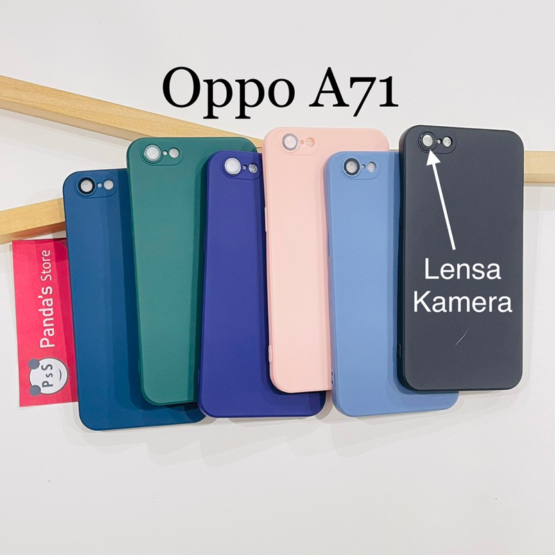 Case Oppo A71 Lenspro Makaron Full Color Softcase Pro Lensa