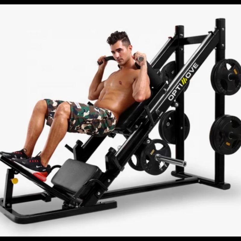 Leg Press/Hack squat Machine 2 in 1 Optimove Garansi
