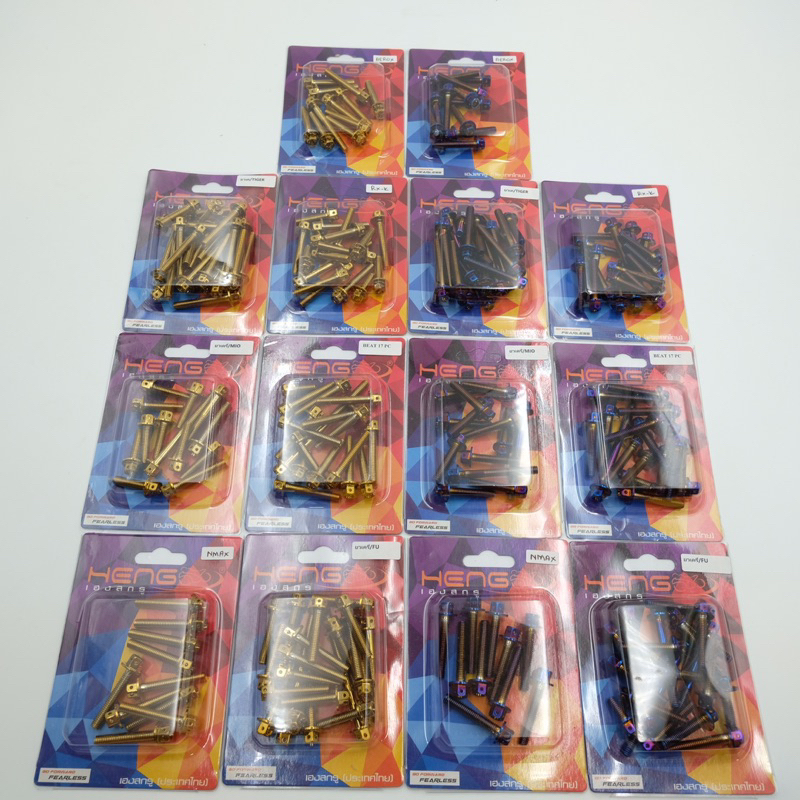 BIG HEAD FLOWER baut PROBOLT cvt honda BEAT SCOOPY by HENG gold dan blue burn