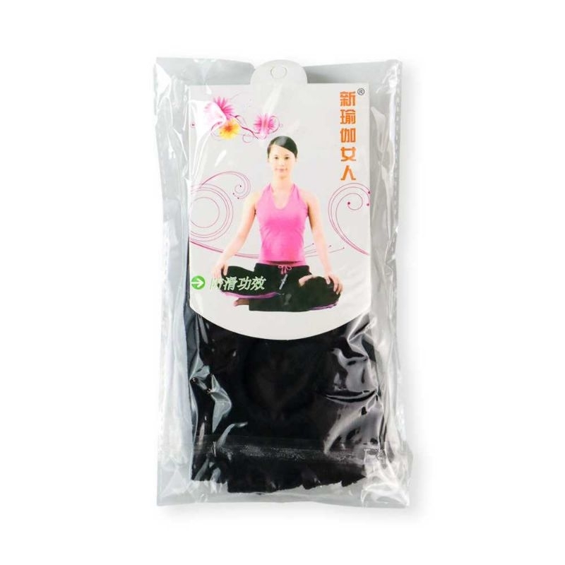 Hengju Kaos Kaki Khusus Yoga Anti Slip - N1505 Black Socks Hitam