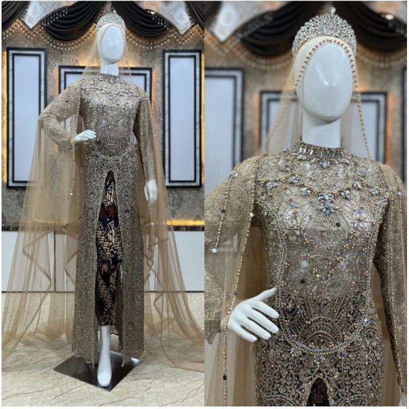 KEBAYA AKAD MEWAH FULL PAYET//BAJU WEDDING MODERN//KEBAYA TERBARU