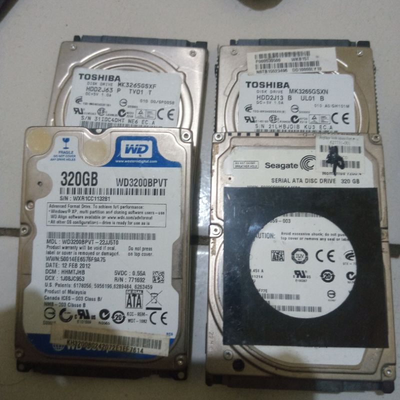hardisk hdd laptop wd 320gb SATA berbagai merk western digital seagate hitachi toshiba murah termura