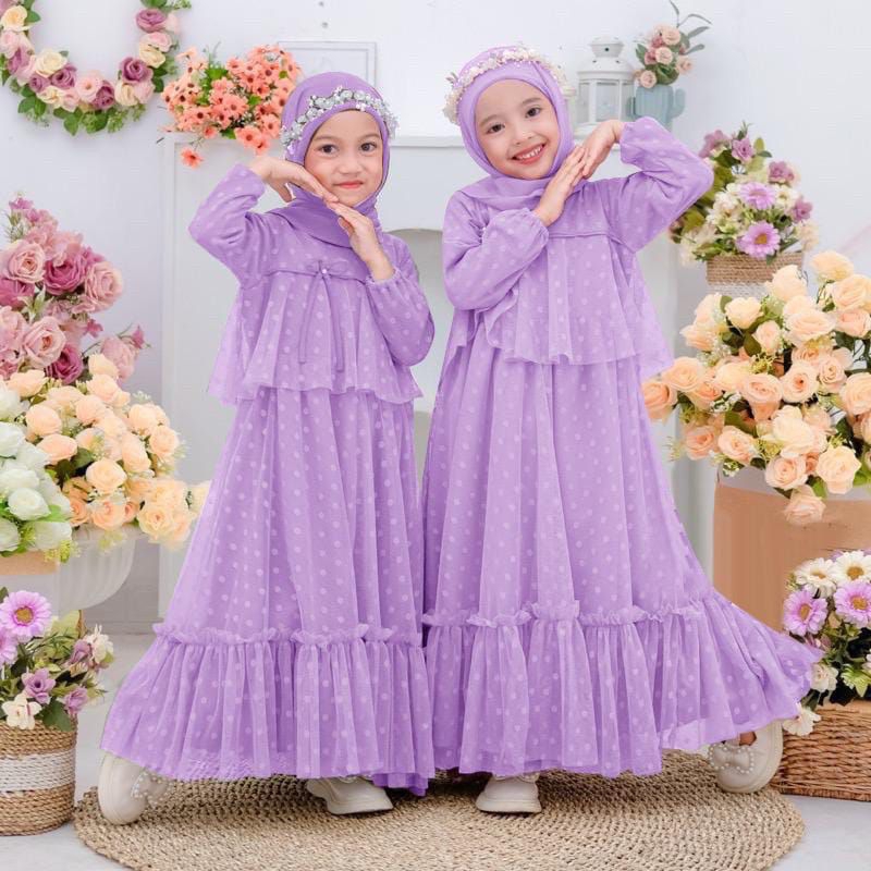 GAMIS BRUKAT ANAK KEKINIAN GAMIS ANAK LEBARAN KONDANGAN EMI