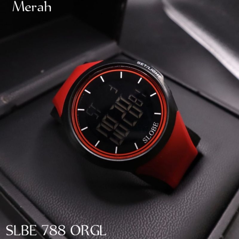 Jam Tangan Digital Pria Original SLOBE Water resistant/Jam Tangan Cowok Sporty Keren Kekinian