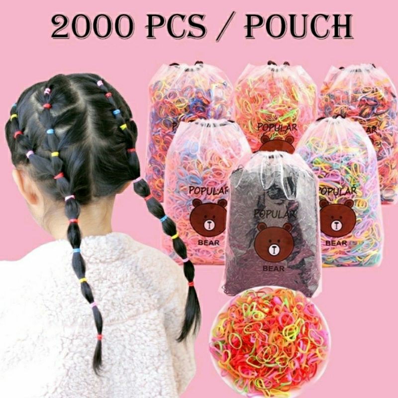 karet rambut gelang karet warna warni