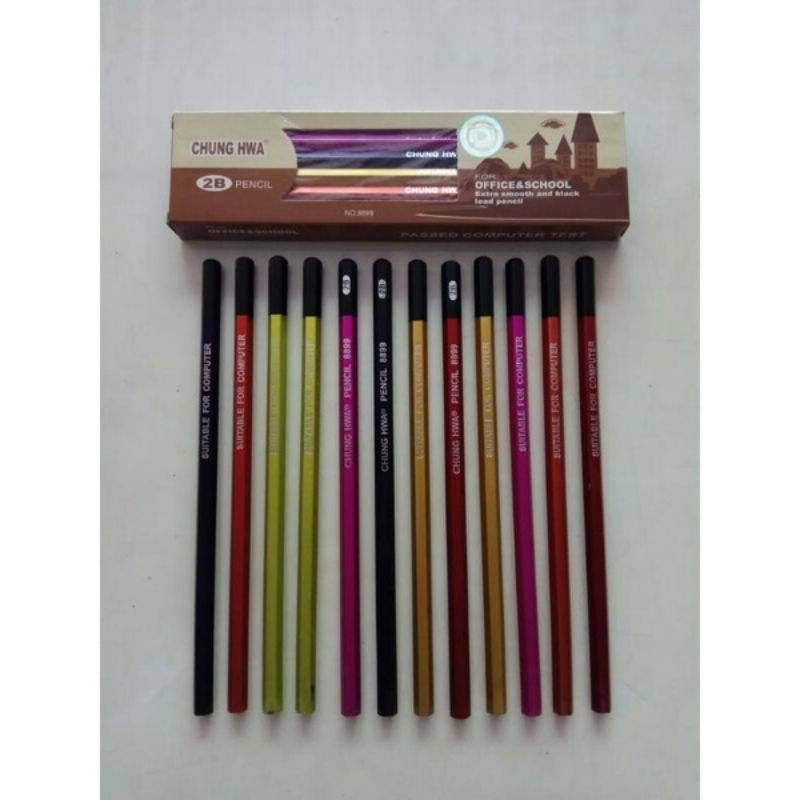 

Pensil Chung Hwa Kayu Serut Model Metalik Seri 8899 1 Lusin murah