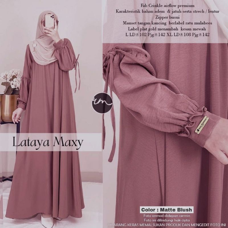 Lataya Maxy Dress bahan cringkle