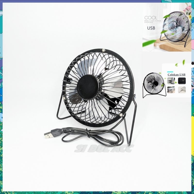 KIPAS ANGIN MINI BESI USB PORTABLE / KIPAS ANGIN PORTABLE / KIPAS ANGIN MEJA