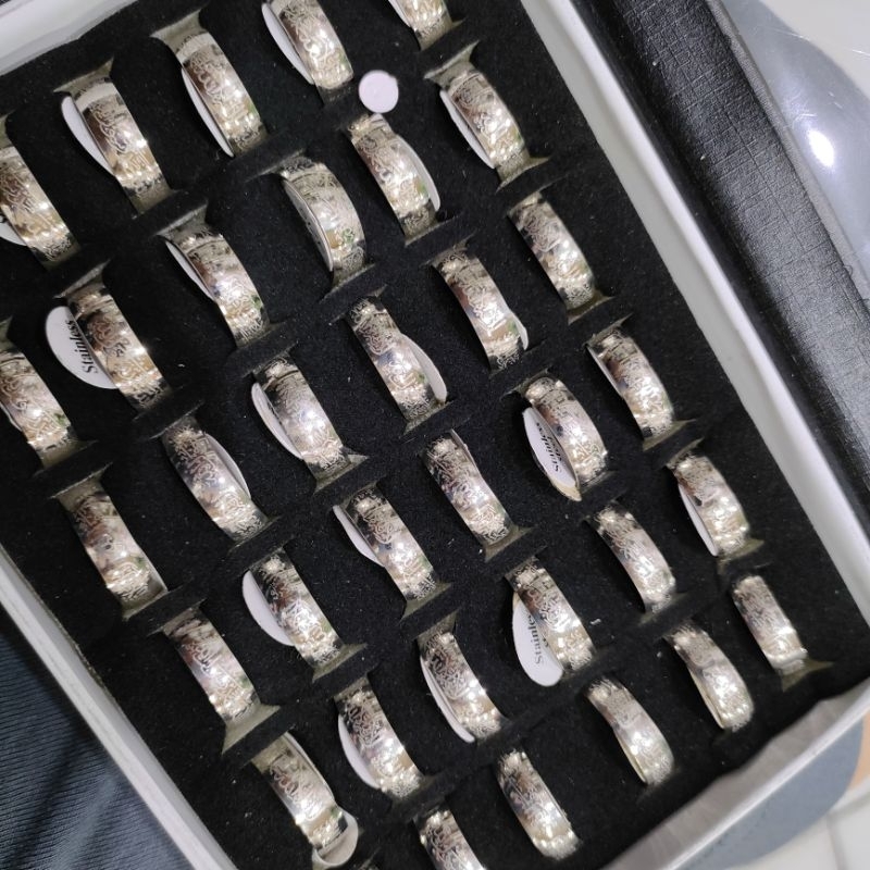 Cincin Titanium Tauhid isi 36 Pcs Harga Grosir