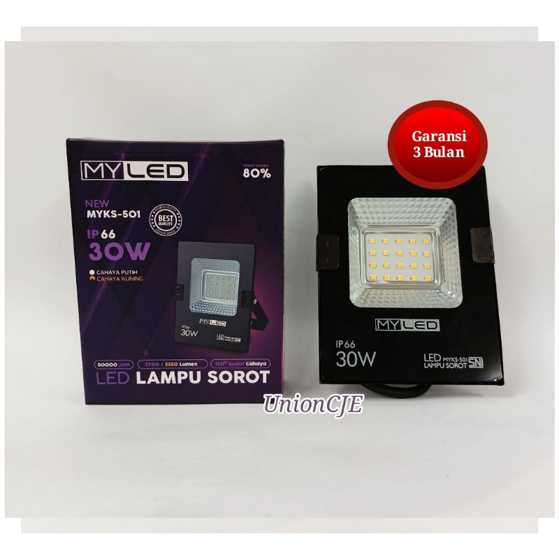 Lampu Sorot/Taman LED 30W 30 watt IP66 220V MYLED bergaransi