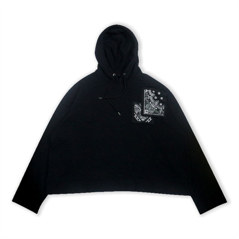 GNRMRCH | PAISLEY CROP HOODIE | OVERSIZE