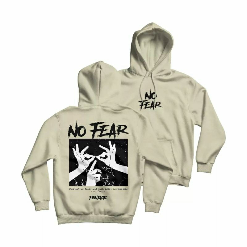 hoodie jumper No fear (pria &amp; wanita)